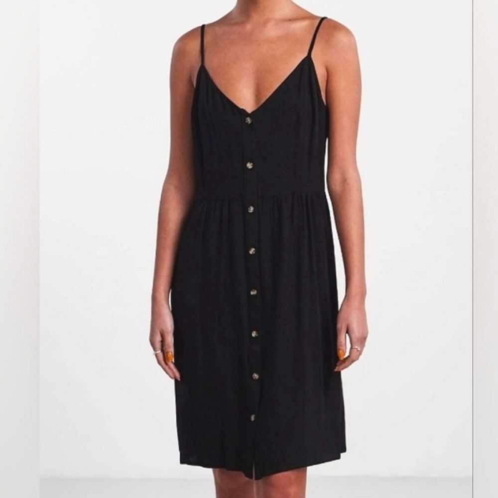 7 for all mankind midi dress 🔥NWT🔥 button front 🔥 black 🔥